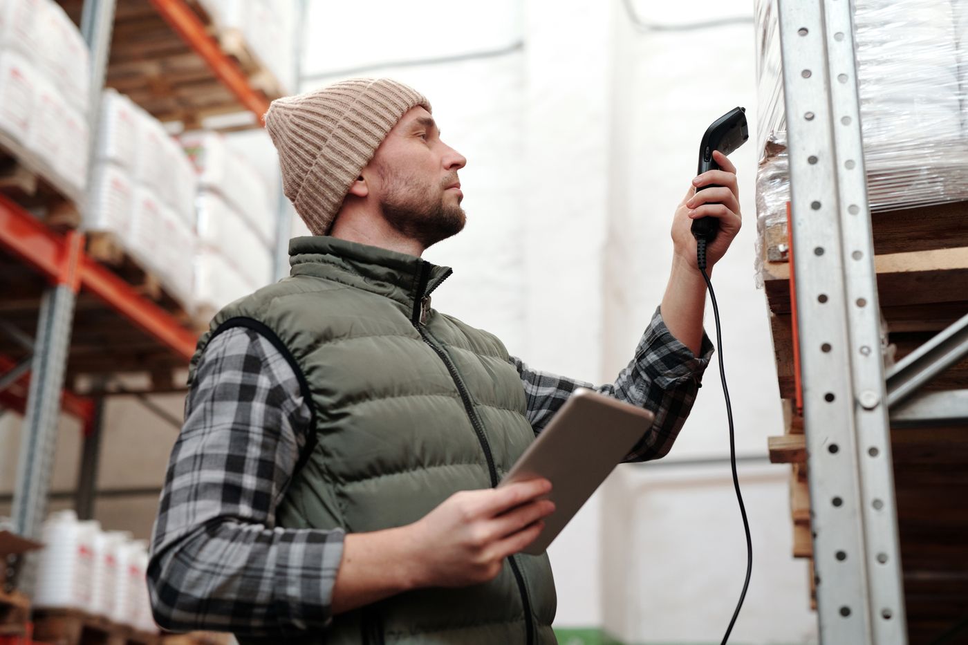 Illustrative photo of goods scanning
